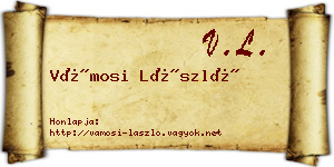 Vámosi László névjegykártya