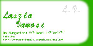 laszlo vamosi business card